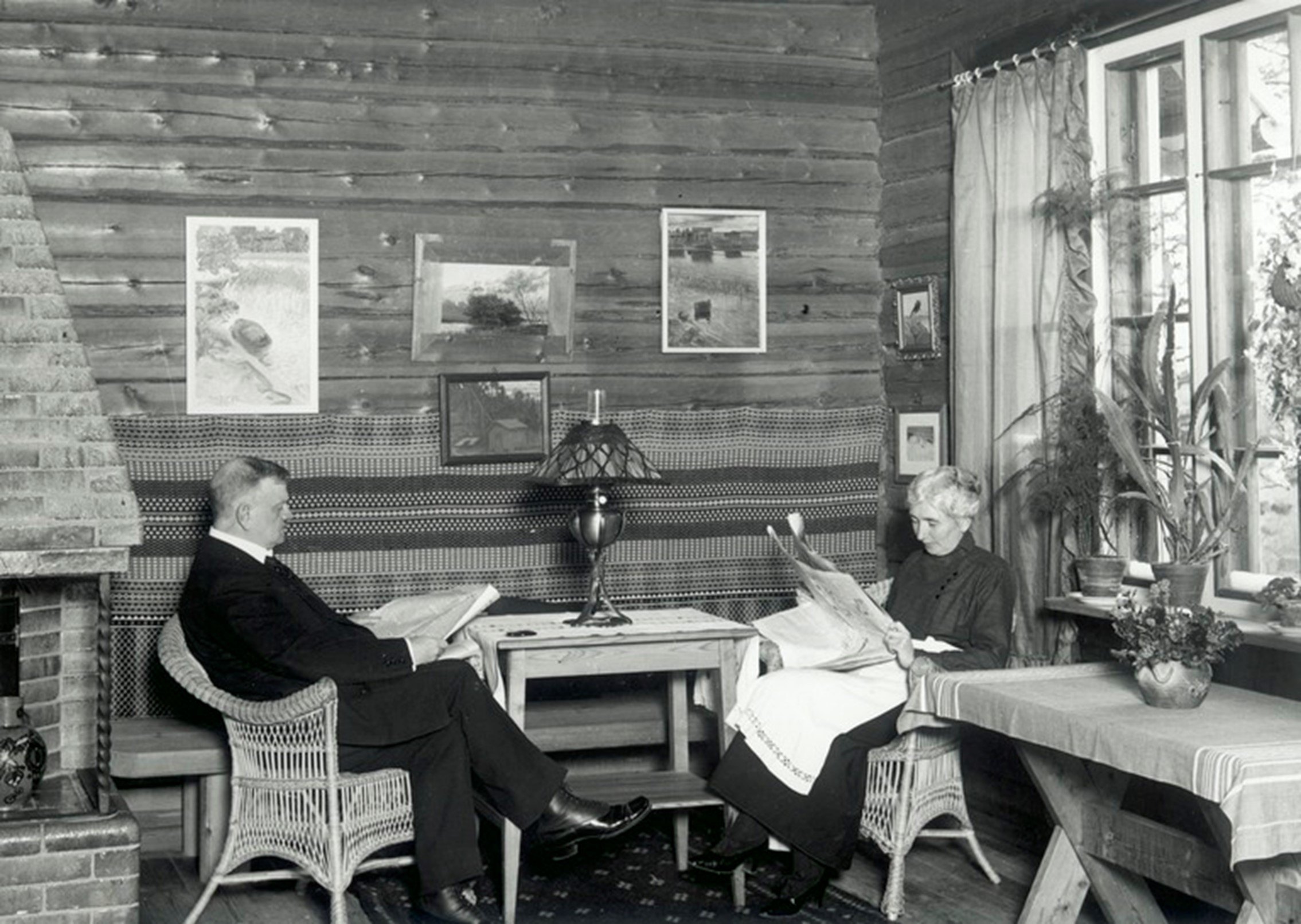 Jean and Aino Sibelius at Ainola in 1915