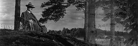 Sibelius sitting at Ainola. Yle, Finnish Broadcasting Company